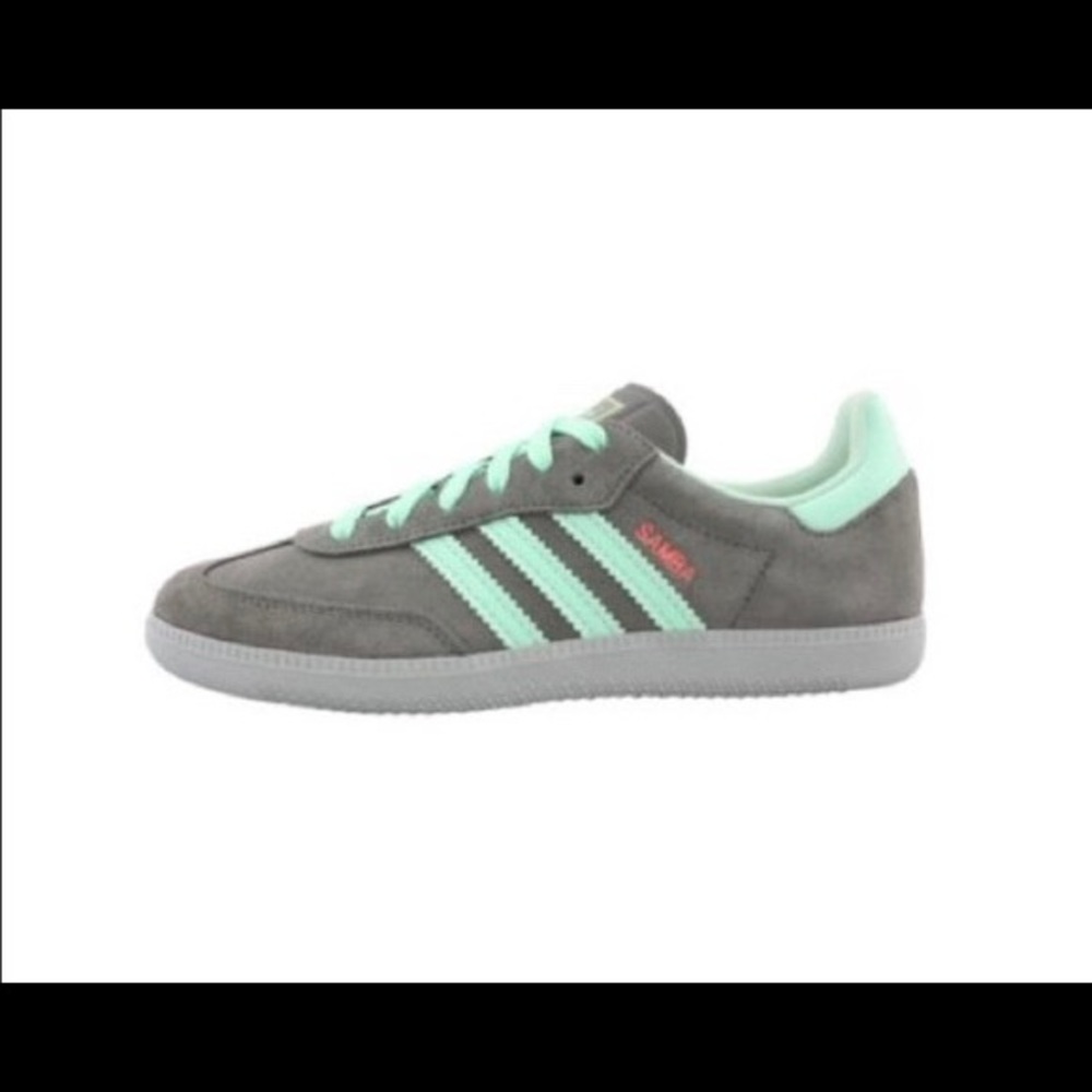 Adidas Samba Gray and Mint Suede Sneakers Size 8